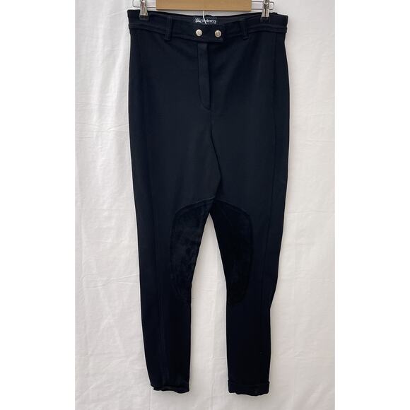 Vintage Burberry High Rise Riding Pants Fitted Black Fits Women's Size Small - Picture 1 of 12